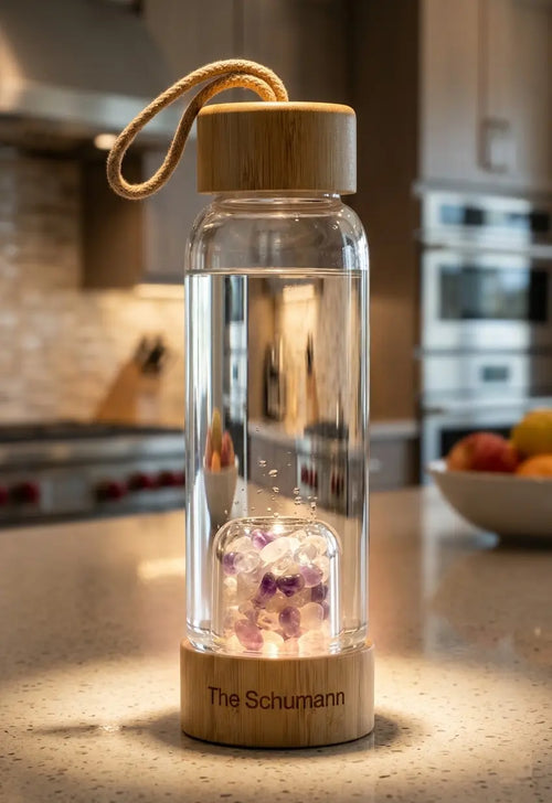 Botella de agua con frecuencias